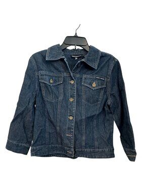 Vintage DKNY Jeans Womens Denim Jacket Medium Blue Button-Up